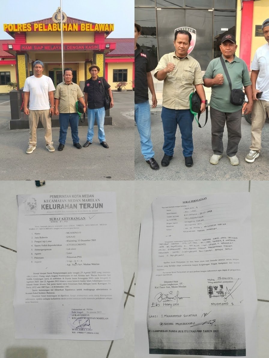 SPPT PBB Diduga Jadi Lampiran Laporan Kehilangan Surat Tanah di Polres Belawan, Kuasa Hukum Ahli Waris Sarikun Minta Penelusuran