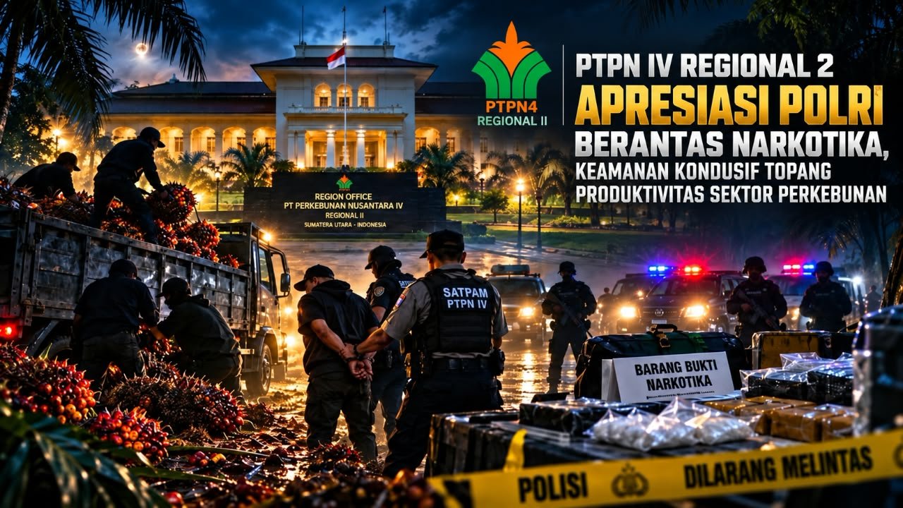 PTPN IV Regional 2 Apresiasi Polri Berantas Narkotika, Keamanan Kondusif Topang Produktivitas Sektor Perkebunan