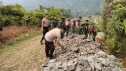 Badan Jalan Akses Situs Cibedug Mulai Terbentuk, Material Pengecoran Terus Dialirkan