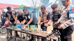 Gerebek Sarang Narkoba di Kutalimbaru, Polisi Sita Pistol dan Sangkur, Bandar Sabu Diciduk!