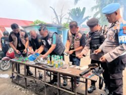 Gerebek Sarang Narkoba di Kutalimbaru, Polisi Sita Pistol dan Sangkur, Bandar Sabu Diciduk!