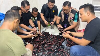 Terbongkar! Bengkel Motor di Bandar Setia Jadi Gudang 1.152 Vape Narkoba