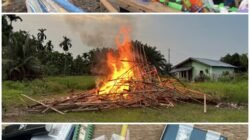 Gerebek Sarang Narkoba Desa Serba Jadi, Sunggal, 6 Barak Narkoba Untuk Pompa Dibakar Habis
