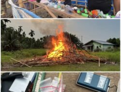 Gerebek Sarang Narkoba Desa Serba Jadi, Sunggal, 6 Barak Narkoba Untuk Pompa Dibakar Habis